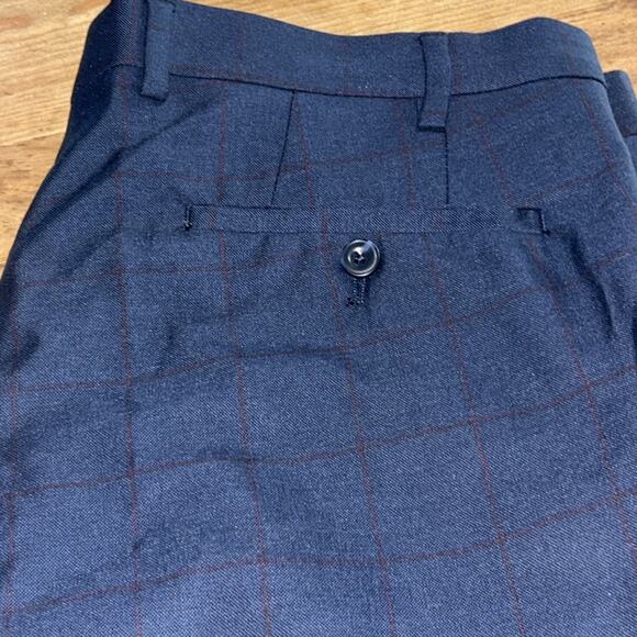 Mens Michael Kors Navy with Red Stripe Pants Size 38 - Picture 7 of 7
